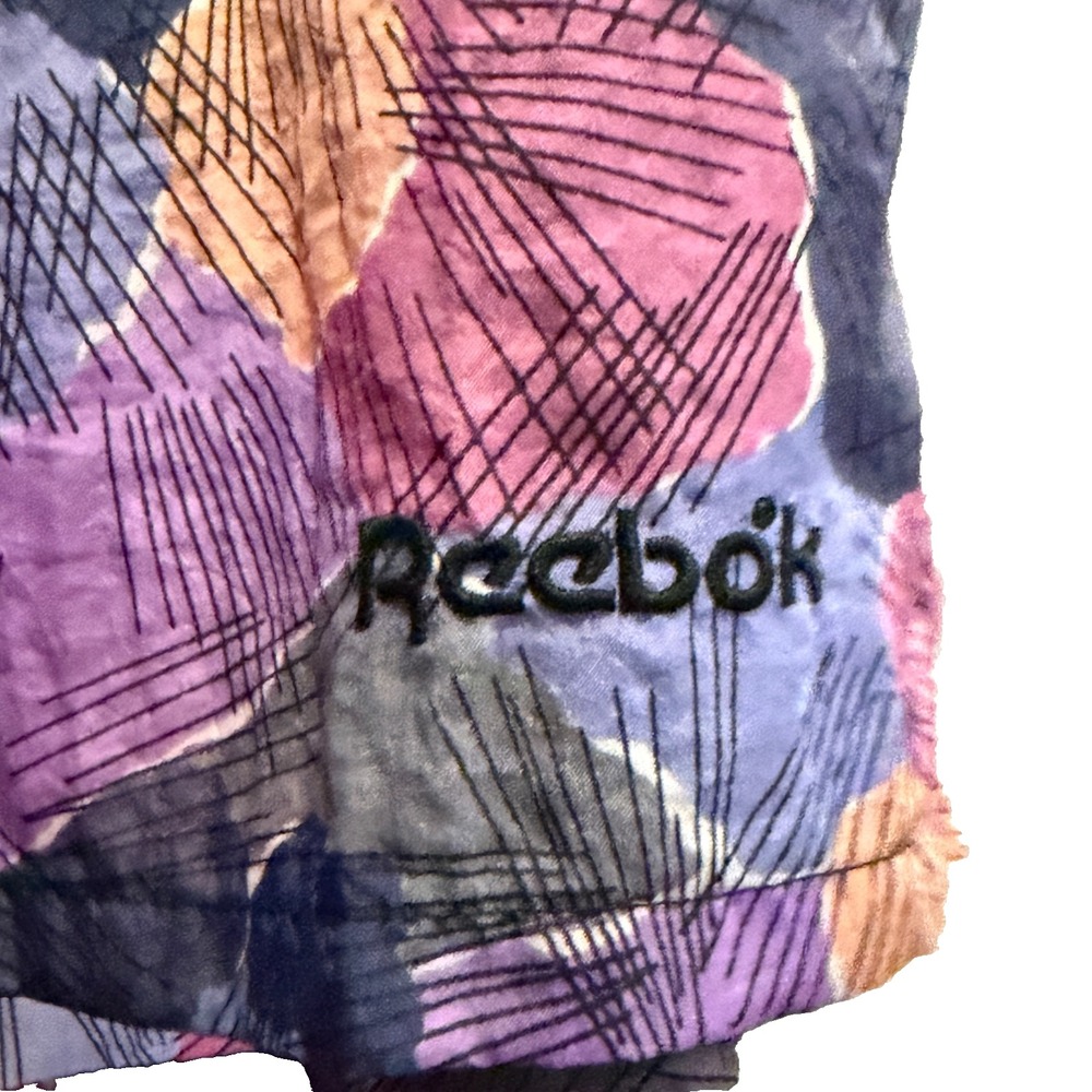 Vtg 90s Reebok Abstract Print Athletic‎ Shorts Men's M Crinkle material